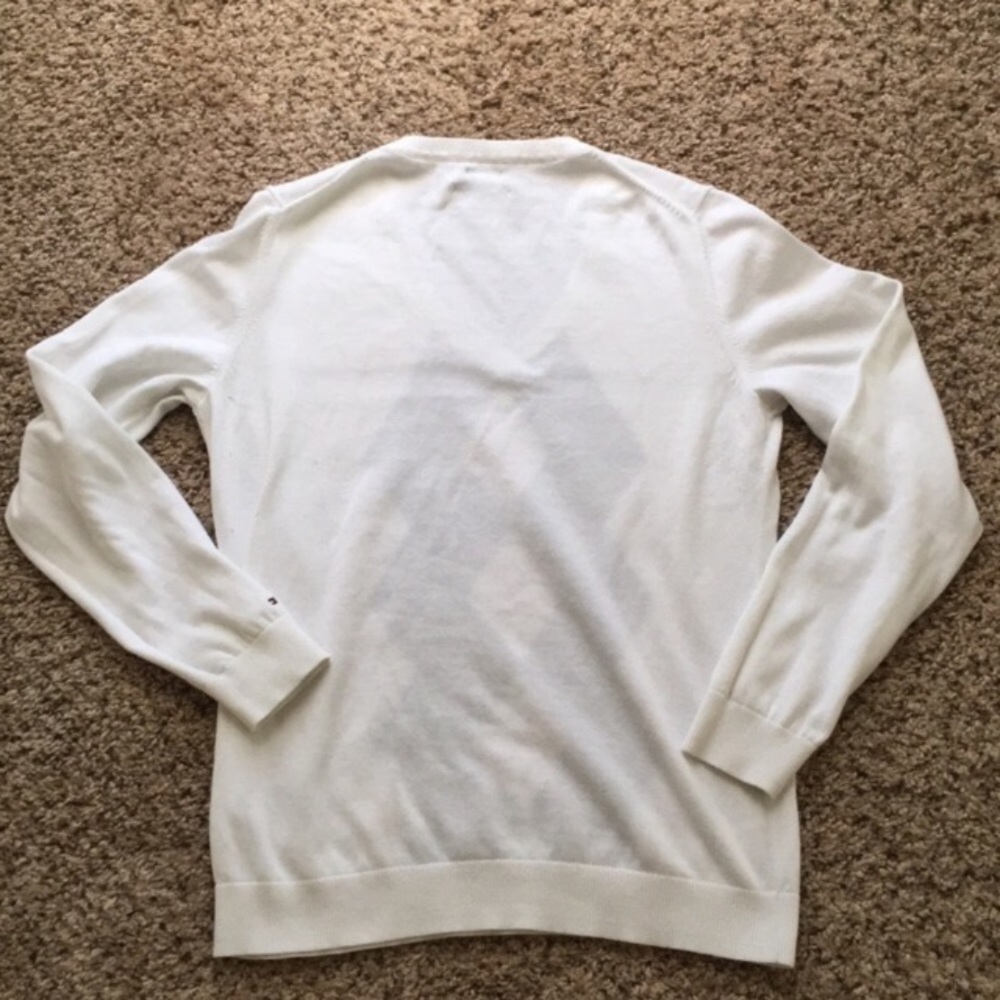 SOLD!! 🛍Tommy Hilfiger Argyle V-Neck Sweater Sz L - Picture 5 of 7